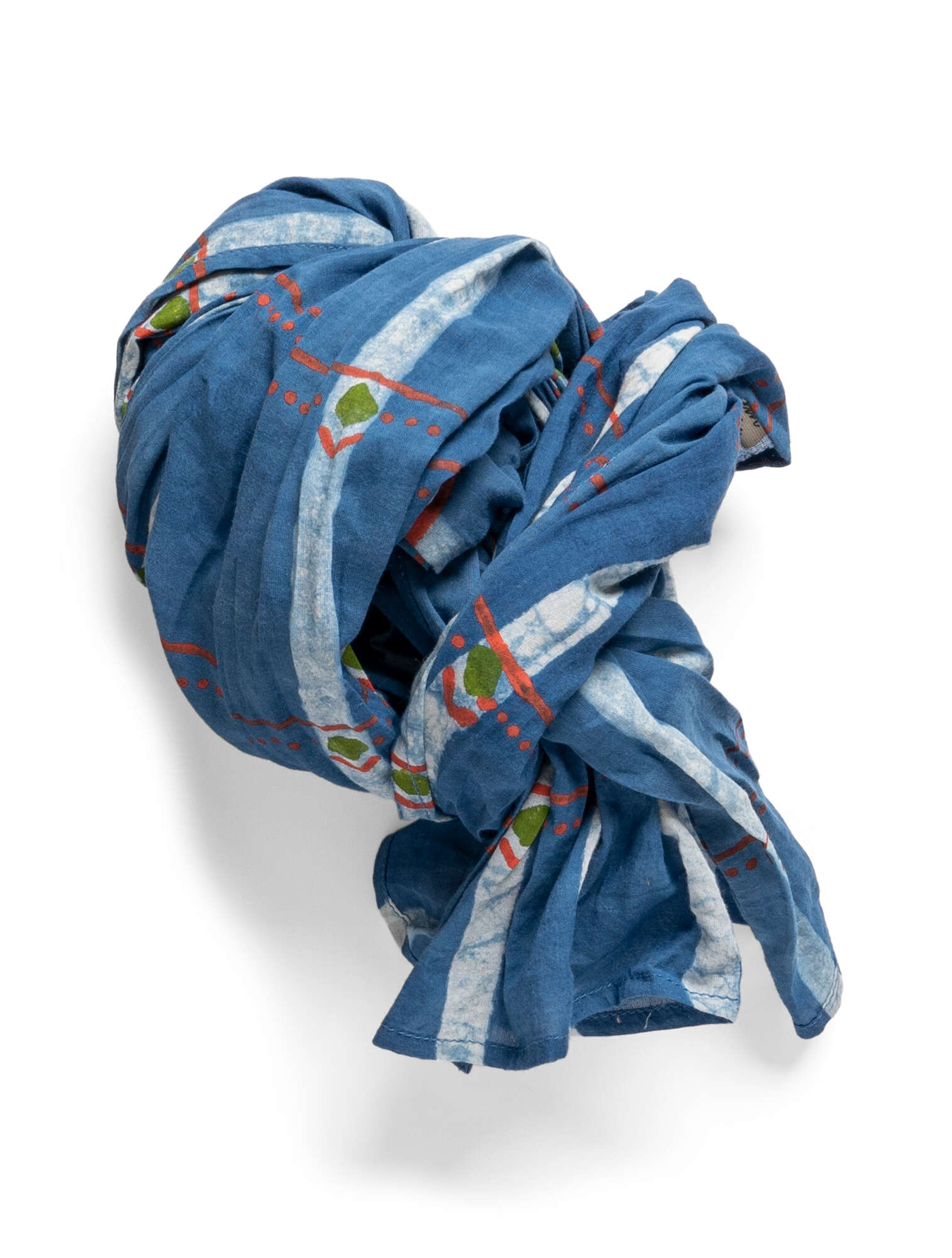 “Indra” shawl in organic cotton indigofera thumbnail
