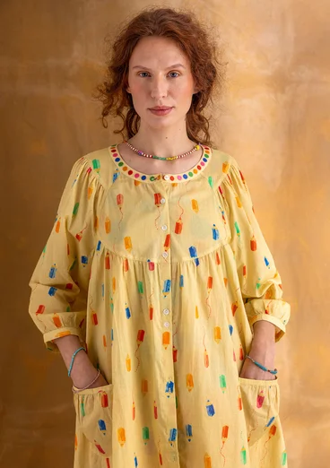 Blouse d'artiste "Crayon" en coton biologique - rayon de soleil