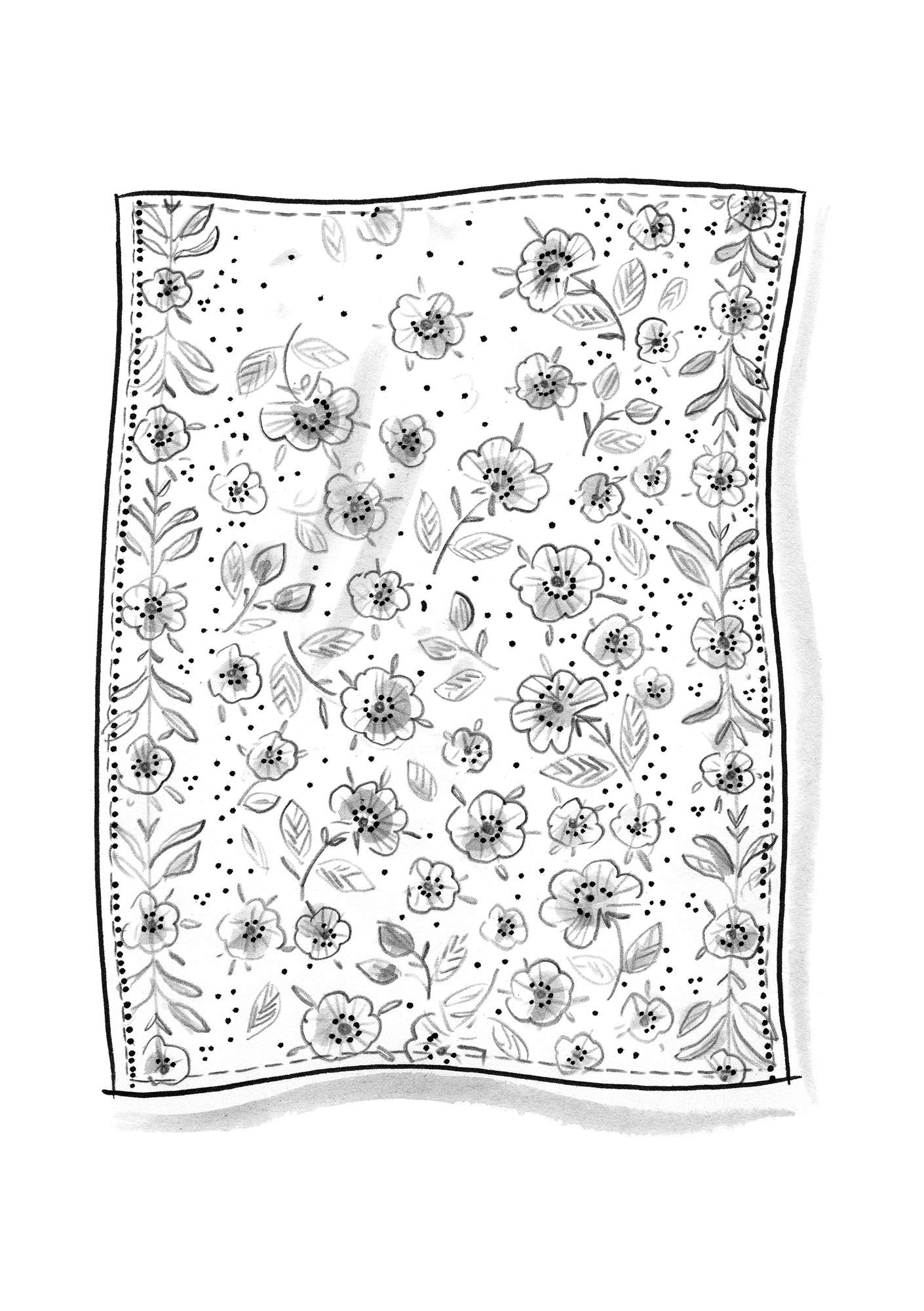 Tafelkleed  Margrethe  van biologisch katoen reiger