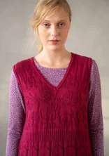 Strickkleid „Raya“ aus Bio-Baumwolle - dunkelhibiskus