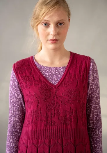 Strickkleid „Raya“ aus Bio-Baumwolle - dunkelhibiskus