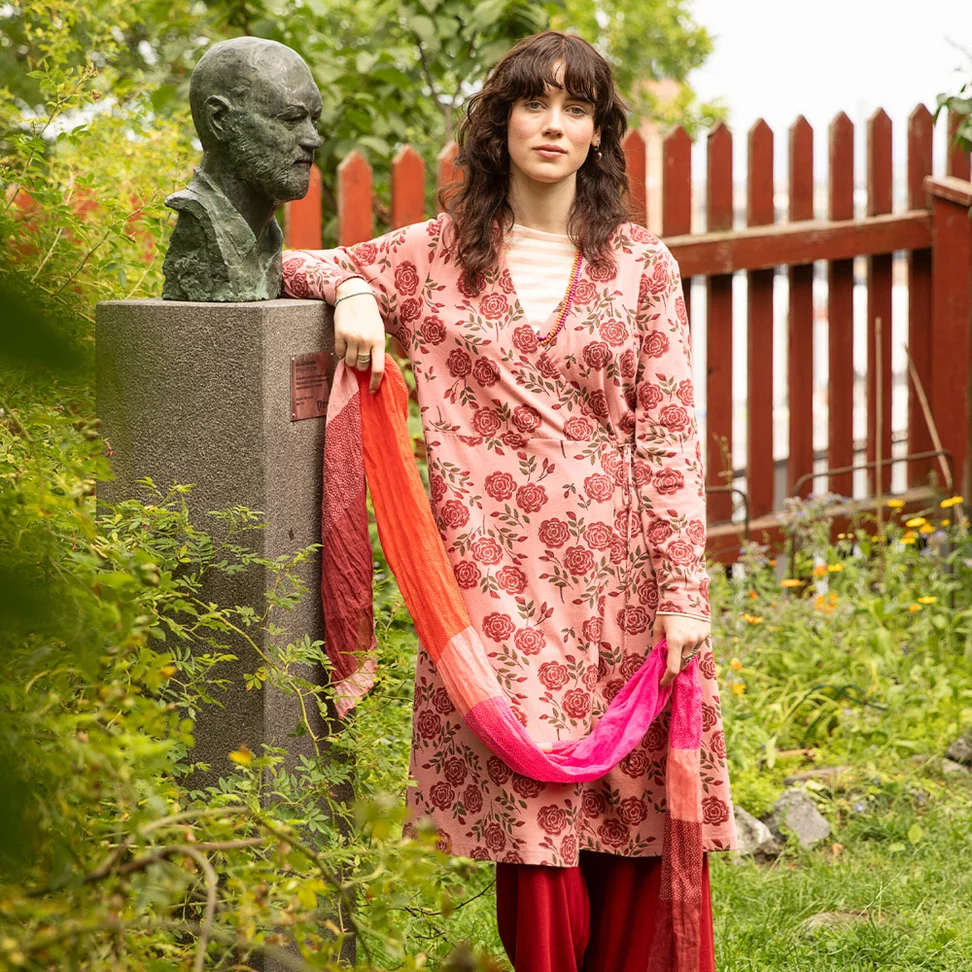 Jerseykleid „Sabrina“ aus Bio-Baumwolle - lachsrosa