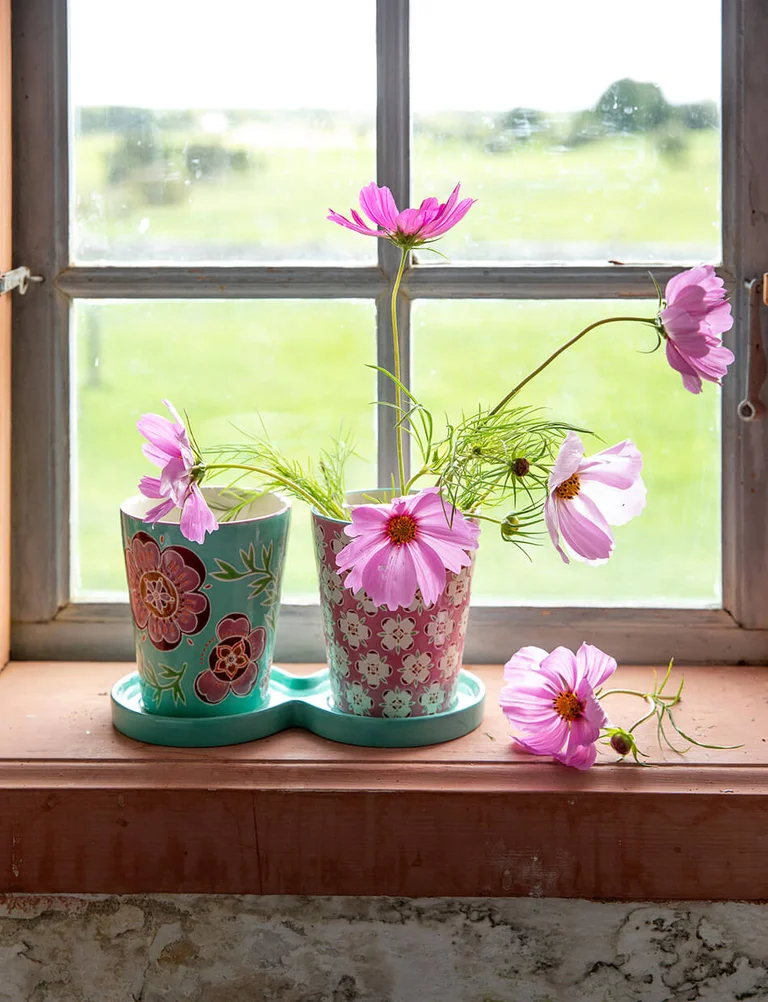 “Desert Bloom” ceramic herb pots