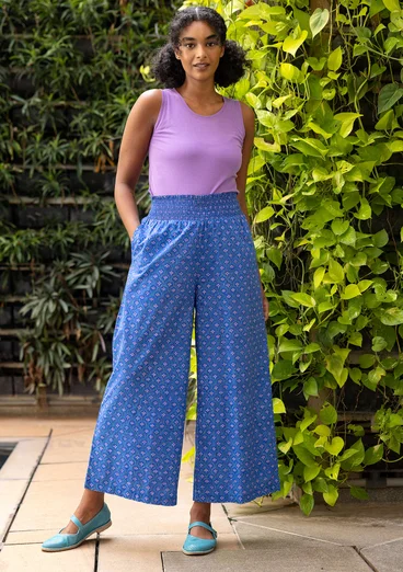 Pantalon tissé "Neela" en coton biologique - bleu brillant