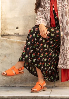 Jupe "Mozaik" en jersey de coton biologique/recyclé - noir