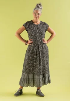 Tricot jurk "Jane" van biologisch katoen/elastaan - svart0SL0mnstrad