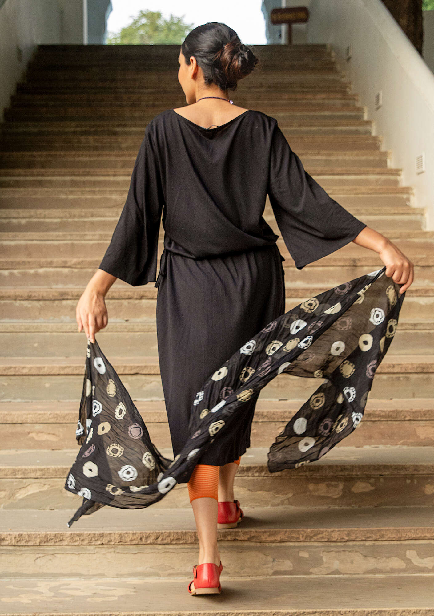 Jersey dress made of organic cotton/modal black