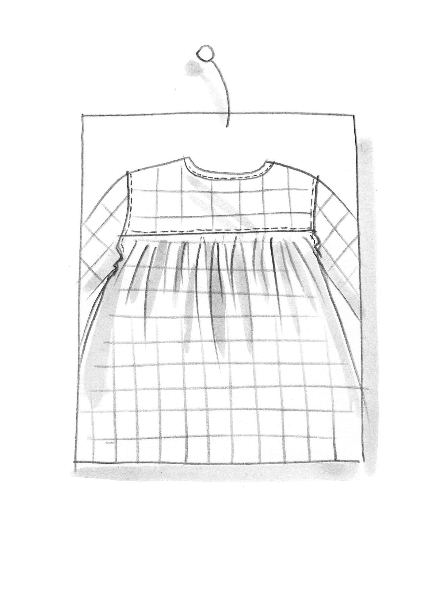 “Greta” woven organic cotton/linen smock blouse