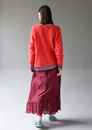 Sweater in an alpaca blend - coral