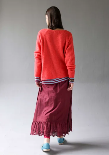 Sweater in an alpaca blend - coral