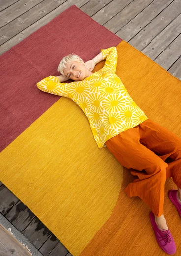 “Asahi” woollen rug - marigold