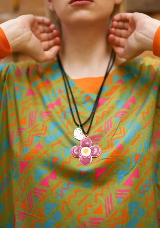 Robe tissée "Shiva" en coton biologique - poivre vert