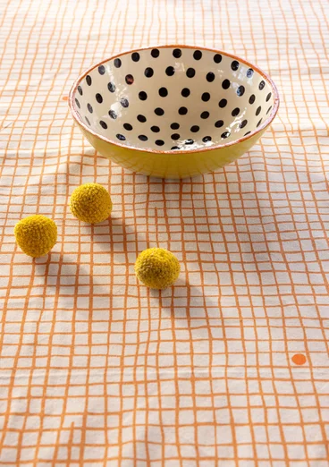 Nappe "Joy" en coton biologique - clémentine