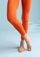 Effen legging van gerecycled polyamide - rozenbottel