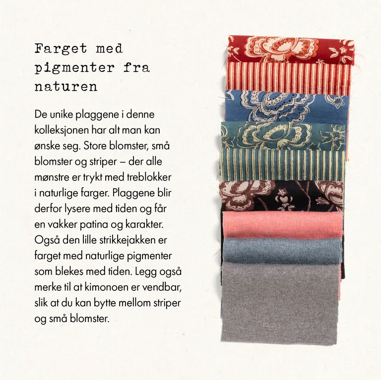 Fabric snippets of various colours from Gudrun Sjödén. 