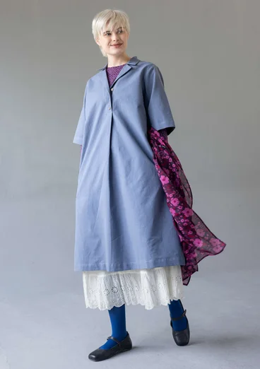 Blusenkleid aus Baumwolle/Leinen - hellcarbon
