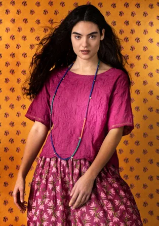 “Kalyani” organic cotton blouse - pink orchid