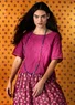 “Kalyani” organic cotton blouse (pink orchid S)