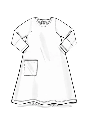 Robe rayée/unie "Ellen" en jersey de coton biologique/modal - indigo vert