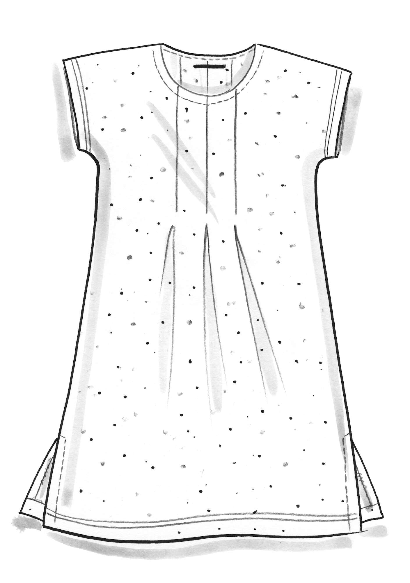 “Molly” nepped organic cotton jersey dress