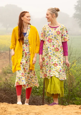 “Midsommernatt” organic cotton jersey dress - elderflower