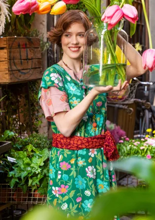 Kleid „Peony“ aus Öko-Baumwolle/Modal - dunkelsmaragd