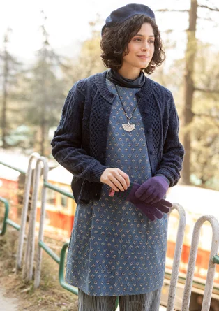 Gilet "Eternity" en maille de laine d'agneau mélangée - indigo