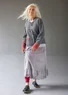 “Stripe” alpaca blend cardigan (graphite XL)