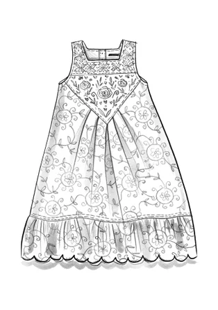“Elisabeth” dress in woven organic cotton/linen - lupin