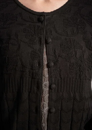 Strickjacke „Raya“ aus Bio-Baumwolle - schwarz