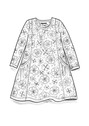 Tricot jurk "Star" van biologisch katoen - zwart