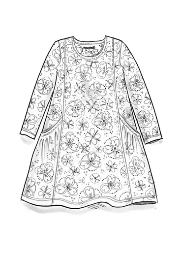 Tricot jurk "Star" van biologisch katoen - zwart