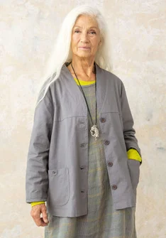 Jacke aus Bio-Baumwollgewebe - grafit