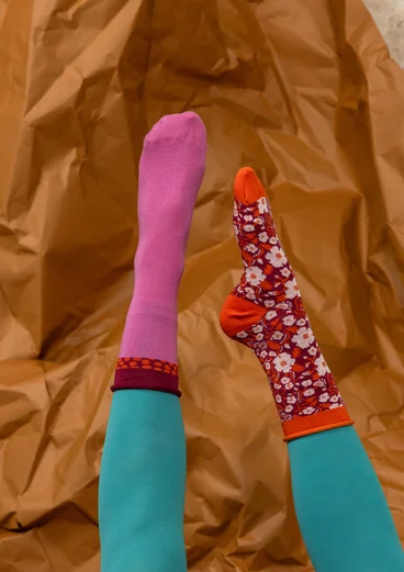“Ebba” organic cotton socks - rosebay willowherb