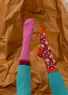 “Ebba” organic cotton socks (rosebay willowherb S/M)