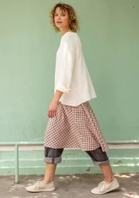 Kurzer Webrock „Juliette“ aus Viskose - hellpfirsich