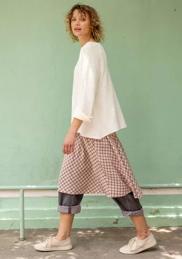 Kurzer Webrock „Juliette“ aus Viskose - hellpfirsich