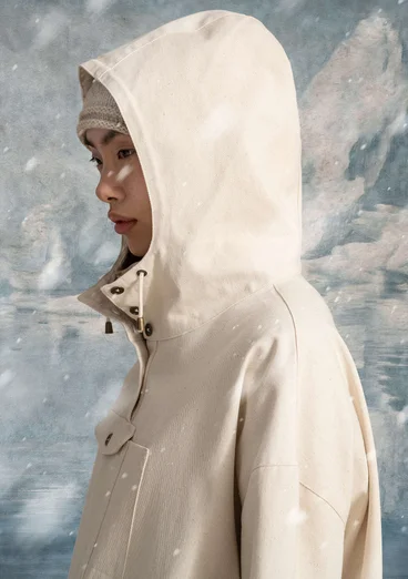 Einfarbiger Anorak „Tundra“ aus Bio-Baumwolle - ungefärbt