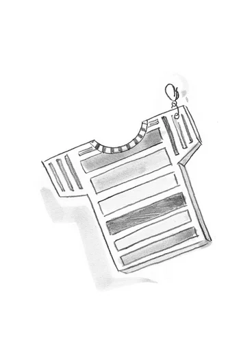 Charm "T-shirt" en argent - argent