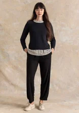 Jerseyhose aus Viskose/Elasthan - schwarz