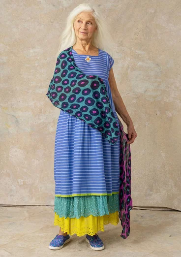 Kleid „Nord“ aus Bio-Baumwollgewebe - lotusblau
