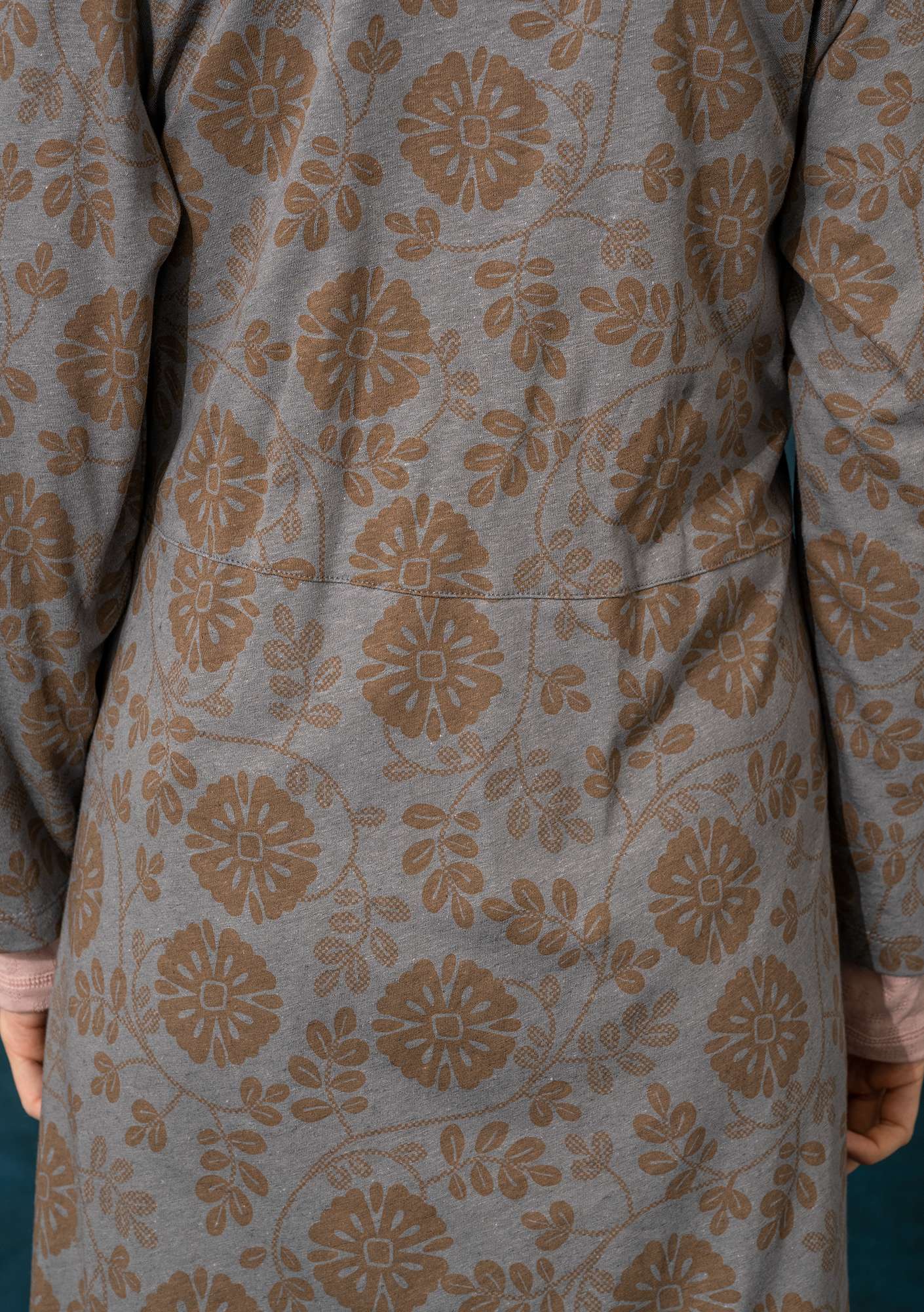Tricot jurk  Piaf  van biologisch katoen/linnen grafiet