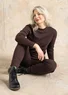 Jerseyleggings aus Bio-Baumwollripp (dunkelaubergine L)