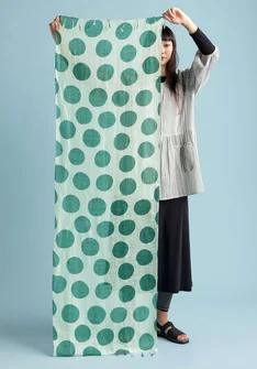 Schal „Grace“ aus Leinen - teal