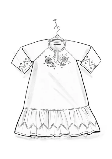 “Twinkle” children’s nightgown in organic cotton - light ecru