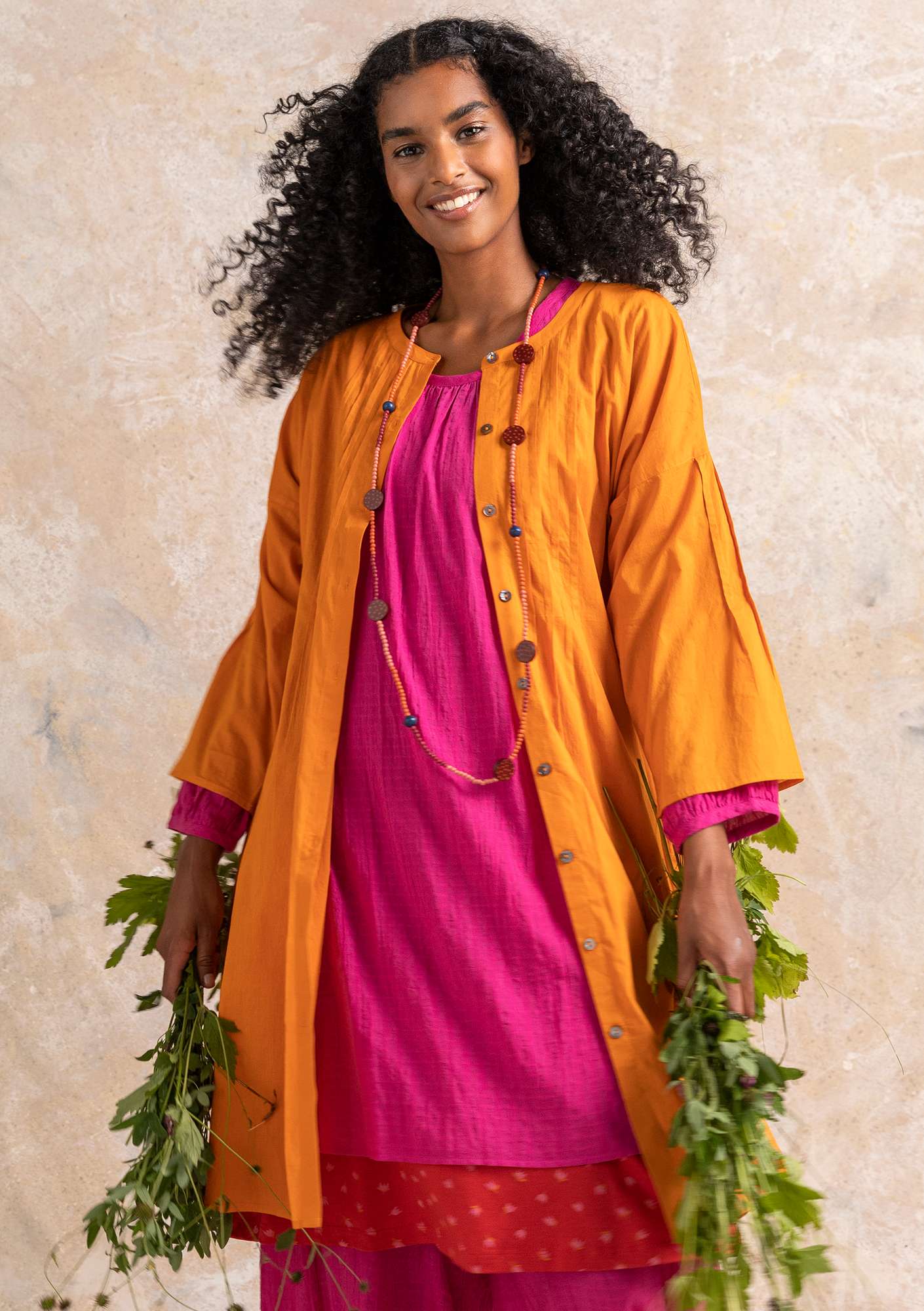Vevd kjole «Serafina» i økologisk bomull masala thumbnail