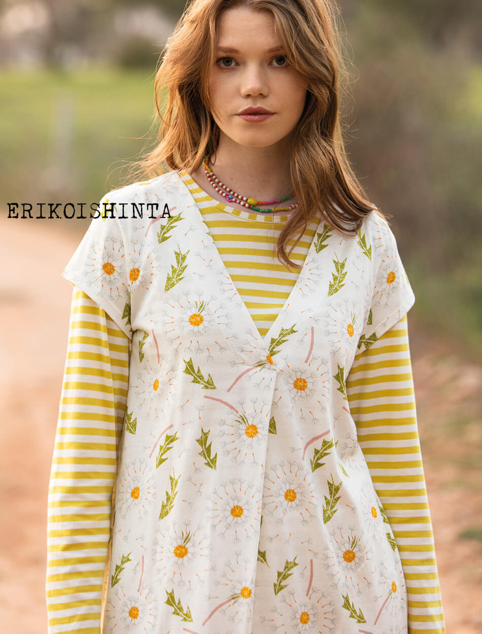 “Dandelion” jersey dress in organic cotton