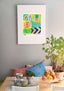 Paperinen  Akvarell -juliste indigo thumbnail