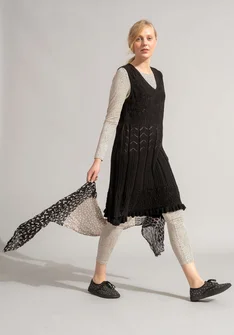 Strickkleid „Raya“ aus Bio-Baumwolle - schwarz