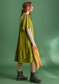 Jersey dress in cotton/modal - moss green